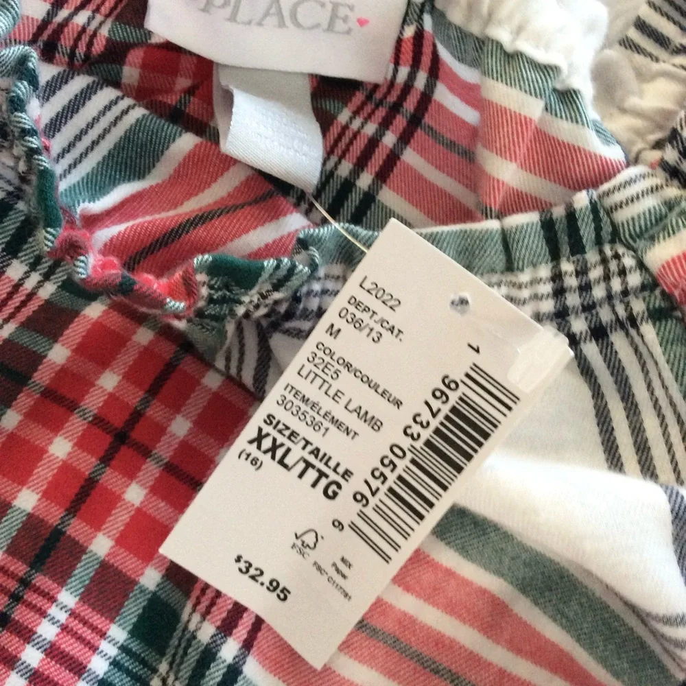 NWT The Children's Place Plaid Smocked Top